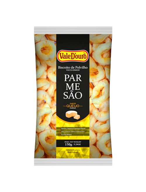 Biscoito de Polvilho Argola Queijo Parmesão 150g - Vale D´Ouro