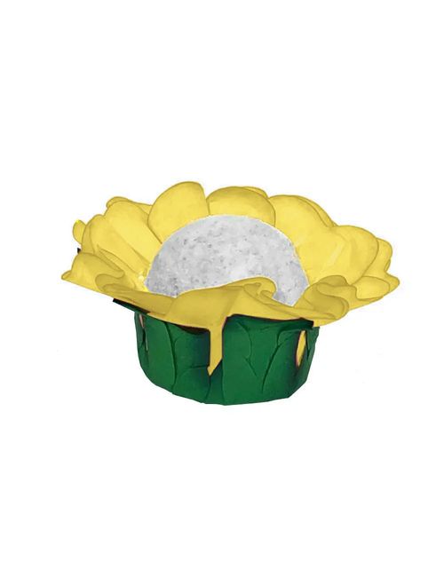 Forminha para Casamento Flor Jasmim Amarelo Claro c/24 - Dafesta