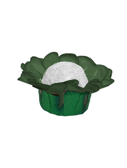 Forminha para Casamento Flor Jasmim Verde Bandeira c/24 - Dafesta
