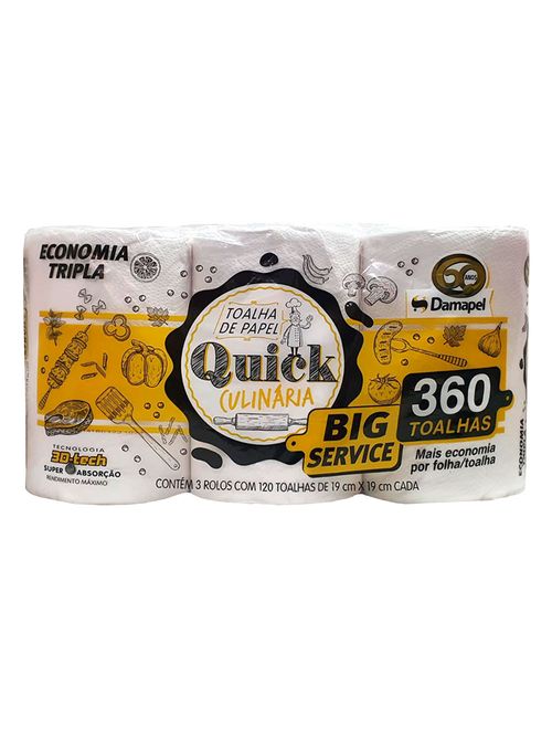 Toalha de Papel c/3 - Quick Culinária