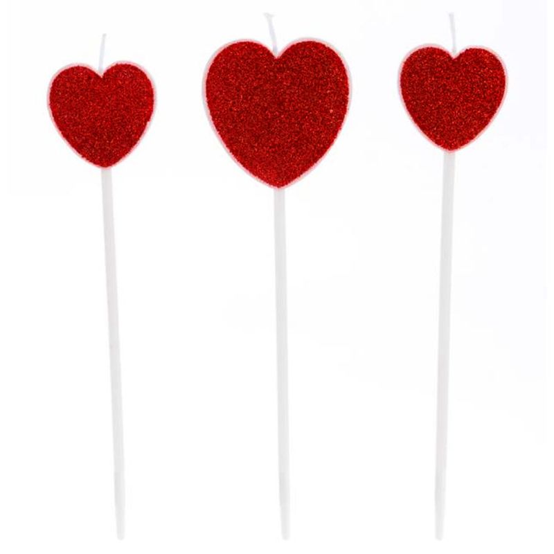 Vela-de-Coracao-Glitter-Vermelho-c-4---Silver-Festas
