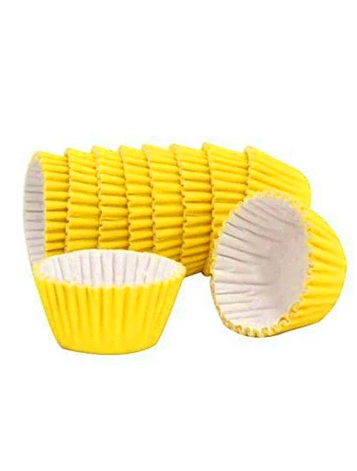 Forminha Lisa para Doces Amarela No 6 c/100 - Reiki