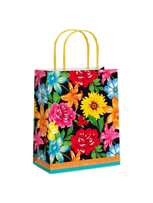 Festa Junina Sacola Papel Floral 21,5x15x8cm Un - Cromus