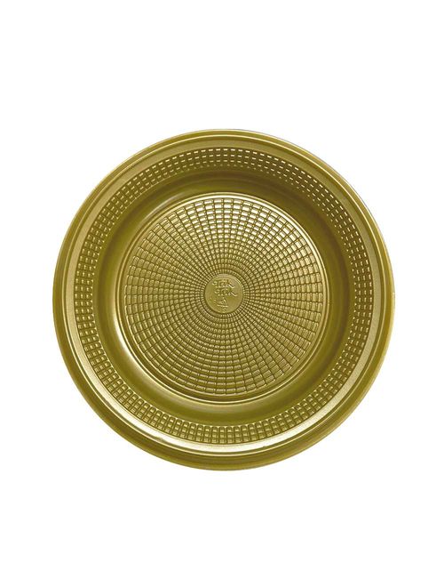 Prato Descartável para Bolo Dourado 15cm c/10 - Trik Trik