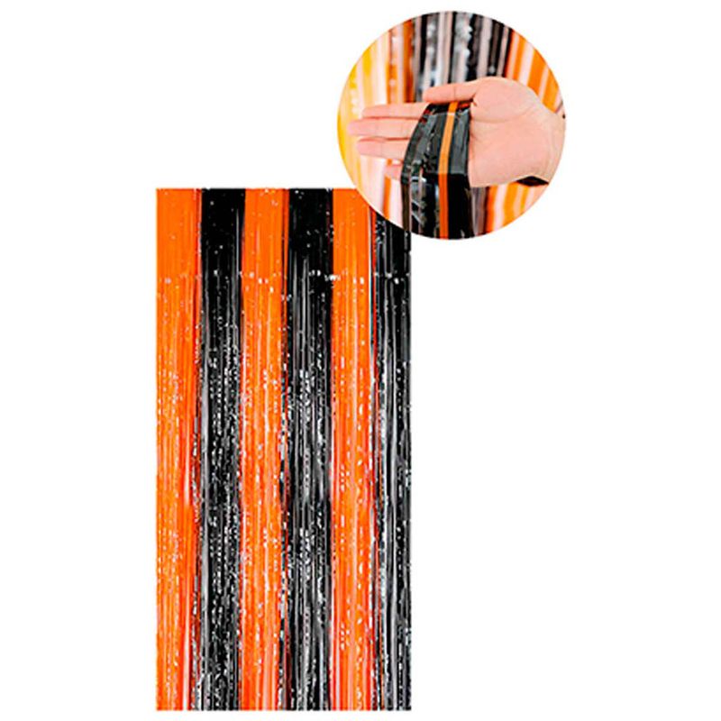 Halloween-Cortina-Metalizada-Laranja-e-Preto-100x200cm---Silver-Festas