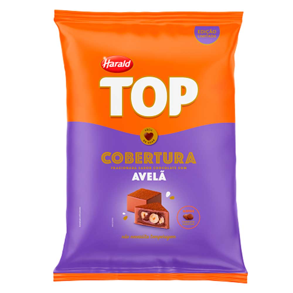 Gotas de Chocolate Fracionado Top Avelã 1,01kg - Harald