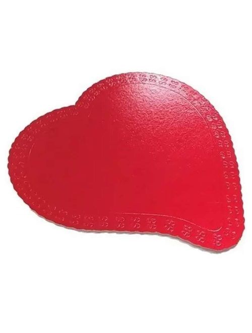 Prato Coração Cake Board Vermelho 36cm - Ultrafest