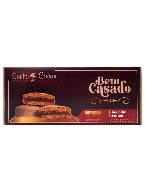 Bem Casado Doce de Leite com Chocolate Branco c/3 - Sonho do Cacau