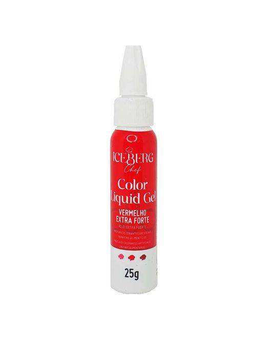 Corante Líquido Gel Vermelho 25g - Iceberg Chef