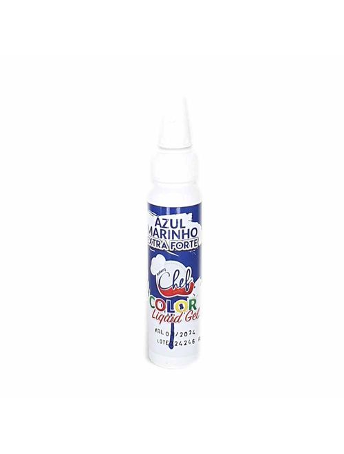 Corante Líquido Gel Cor Forte Azul Marinho 25g - Iceberg Chef