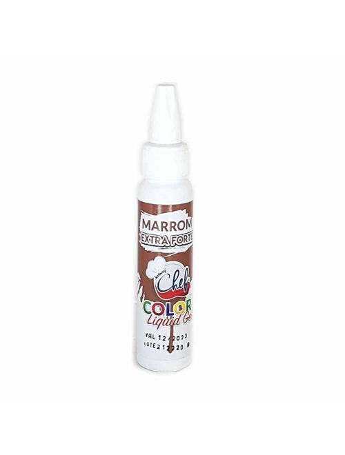 Corante Líquido Gel Cor Forte Marrom 25g - Iceberg Chef