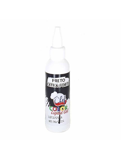 Corante Líquido Gel Cor Forte Preto 60g - Iceberg Chef