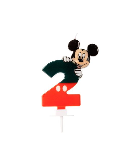 Vela de Aniversário Mickey Número 2 - Silver Festas