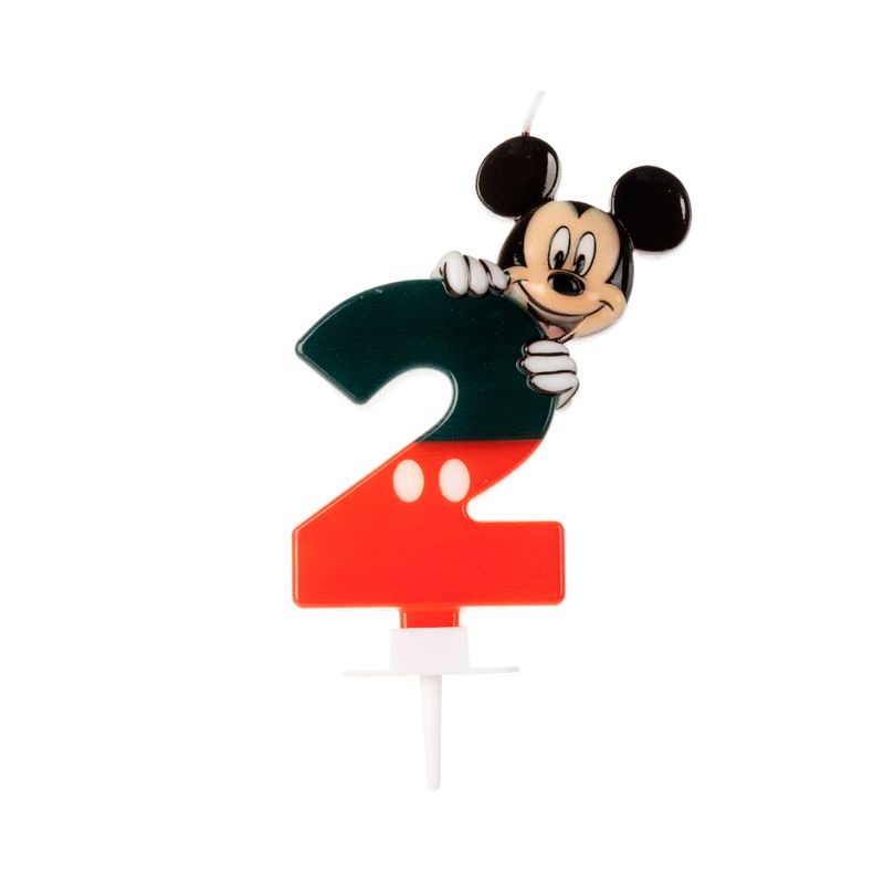 Vela-de-Aniversario-Mickey-Numero-2---Silver-Festas