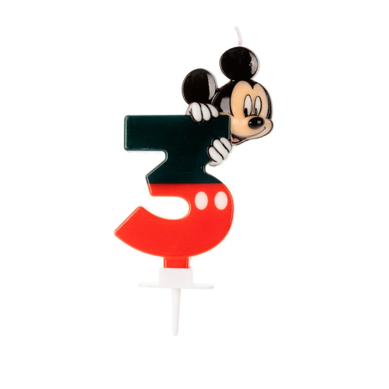 Vela-de-Aniversario-Mickey-Numero-3---Silver-Festas