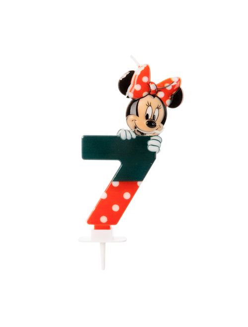 Minnie Vela de Aniversário Número 7 - Silver Festas