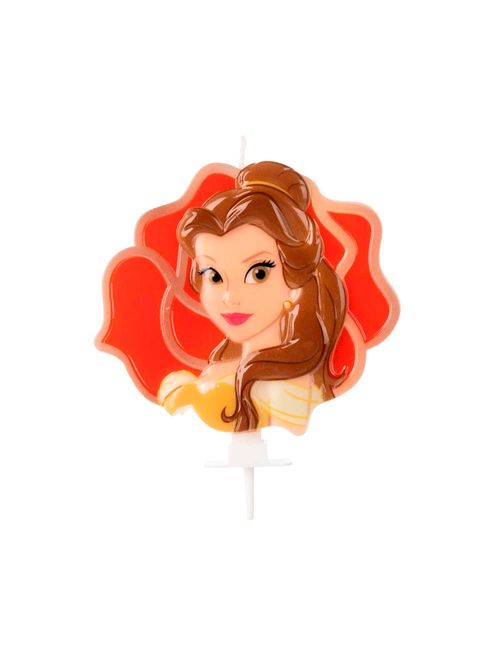 A Bela e a Fera Vela de Aniversário Disney Princesa - Silver Festas