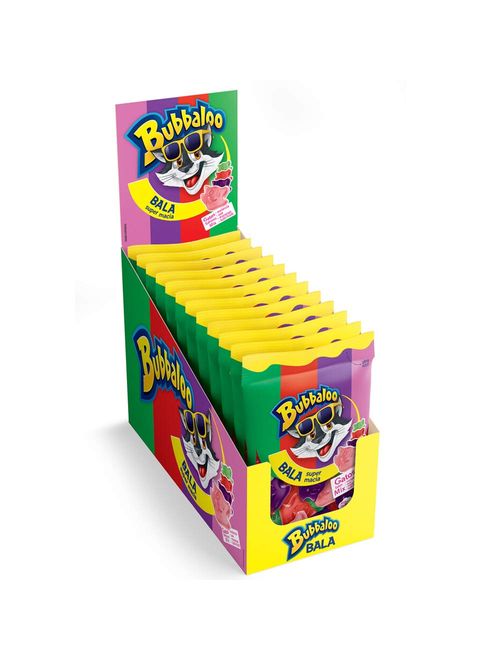 Bala Bubbaloo Patinhas Mix 15g c/12 - Mondelez