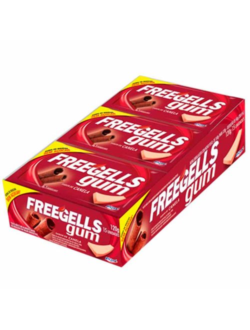 Chiclete Gum Canela 8g c/15 - Freegells