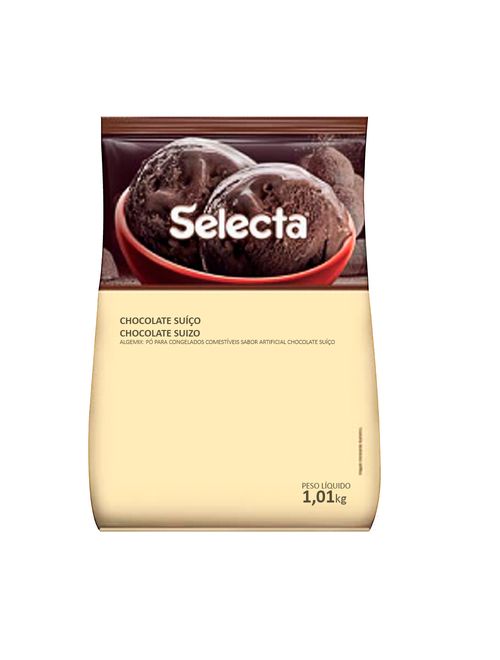 Algemix Pó p/ Gelados Sabor Chocolate Suíço 1kg- Selecta