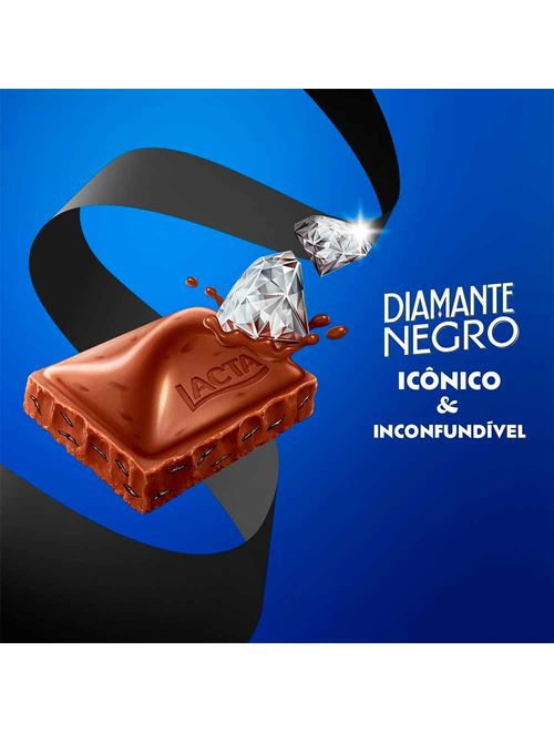 Tablete Chocolate ao Leite Diamante Negro 165g - Lacta