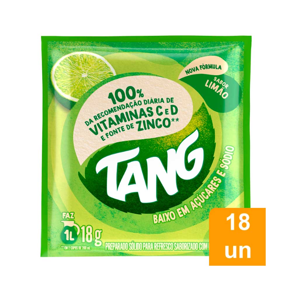 Refresco em Pó Tang Limão 18g c/18 - Suchard - Doce Malu