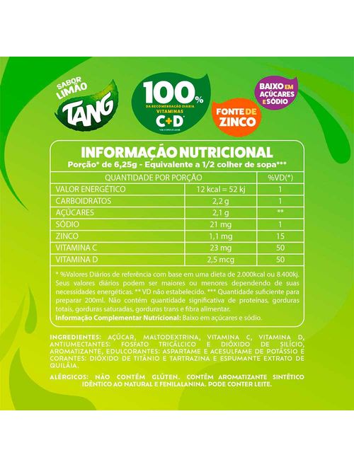 Refresco em Pó Tang Limão 18g - Suchard