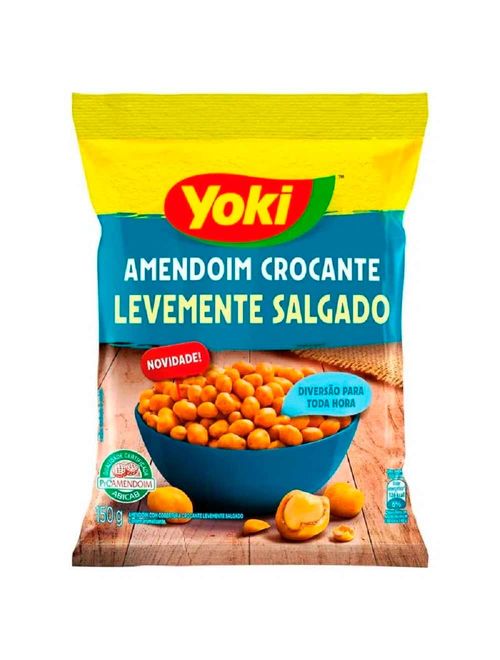 Amendoim Crocante Levemente Salgado 150g - Yoki