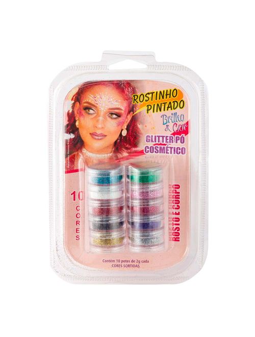 Glitter em Pó Cosmético c/10 - Rostinho Pintado