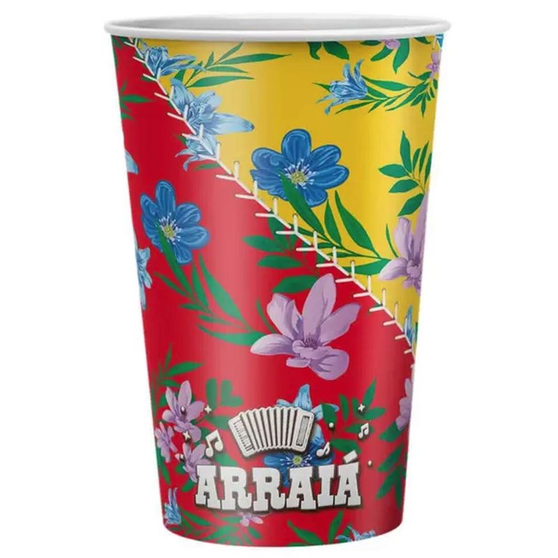 Arraia-Copo-Papel-180ml-c-12---Regina