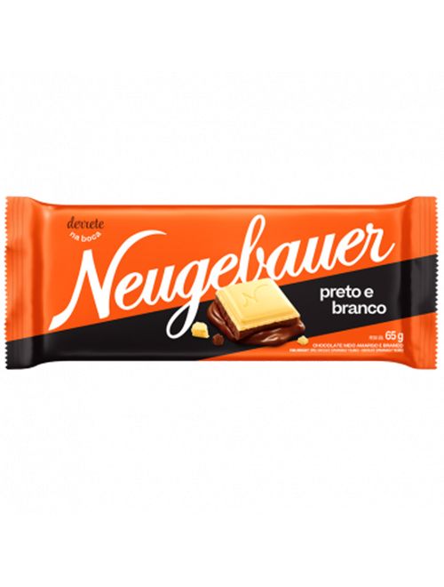 Tablete de Chocolate Preto e Branco 65g c/12 - Neugebauer