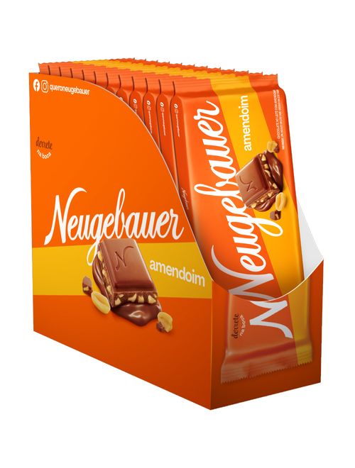 Tablete de Chocolate Ao Leite com Amendoim 55g c/12 - Neugebauer