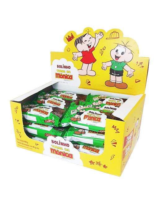 Bolinho Chocolate com Recheio Chocolate Turma da Mônica 40g c/20 - Casa Suíça