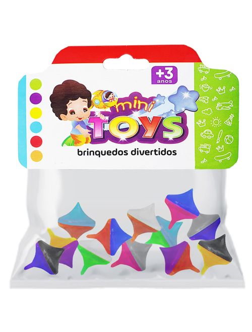 Mini Pião Colorido c/20 - Mini Toys