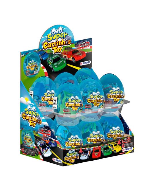Caixa Ovo Surpresa Super Carrinhos Toy Sortido c/12 - Fampar