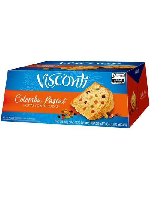 Colomba Pascal Frutas Cristalizadas 360g - Visconti