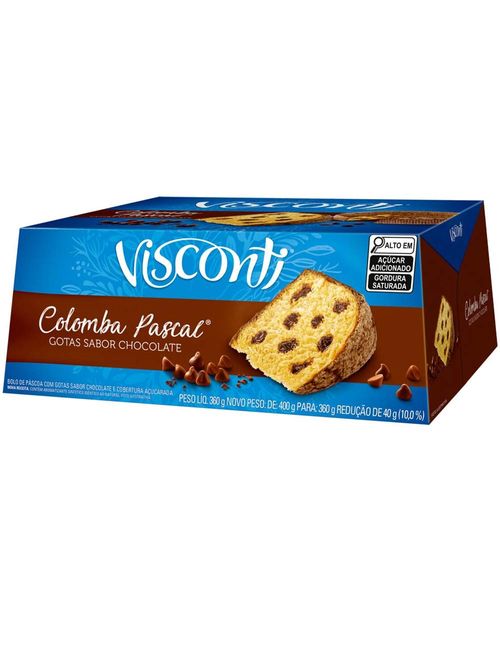 Colomba Pascal Gotas de Chocolate 360g - Visconti