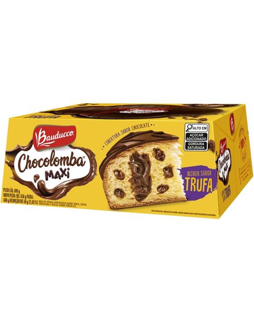 Colomba Pascal Recheada Chocolomba Maxi Trufa 600g - Bauducco