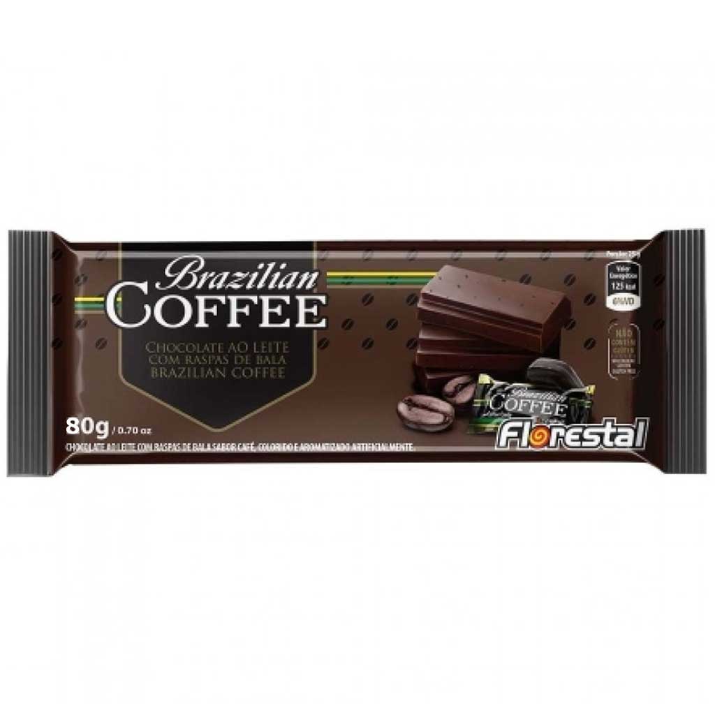 Tablete de Chocolate ao Leite Brazilian Coffe 80g - Florestal