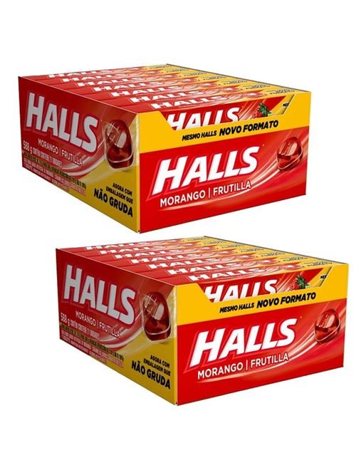 Kit com 2 Caixas Halls c/21 - 2 Cereja - Adams
