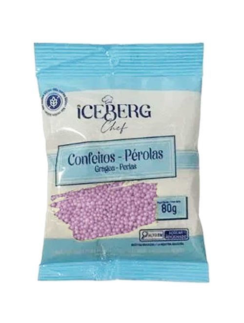 Confeito Pérola Lilás 80g - Iceberg Chef