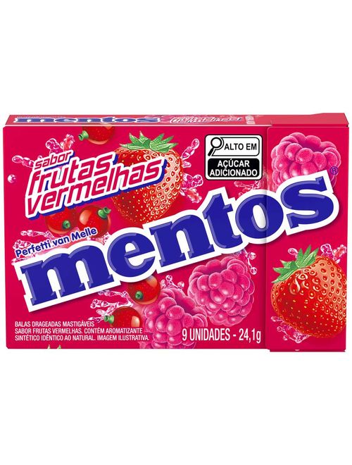Bala Mentos Slim Box Frutas Vermelhas 24,1g - Perfetti
