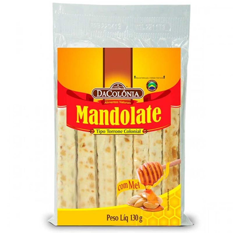 Mandolate-tipo-Torrone-Colonial-com-Mel-130g---DaColonia