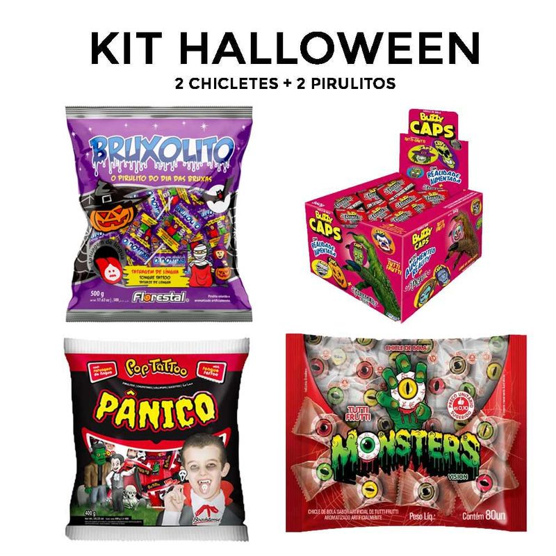 Doces-Guloseimas-Dia-das-Bruxas-Halloween-2-Chicletes-e-2-Pirulitos--Panico-Bruxolito-