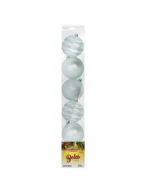 Bola de Natal Nº6 Wave Oceane c/6 - Art Christmas
