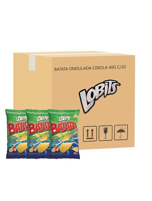 Caixa de Batata Ondulada Cebola e Salsa 40g c/20 - Lobits