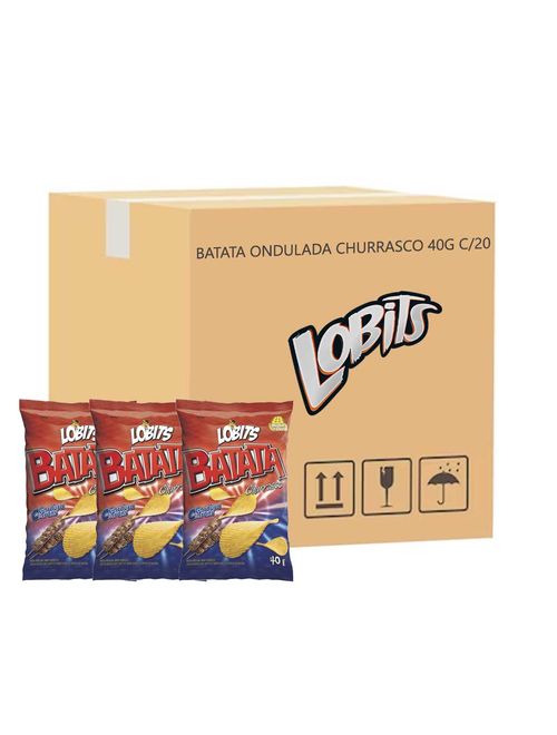 Caixa de Batata Ondulada Churrasco 40g c/20 - Lobits