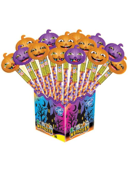 Caixa Abóbora com Balinhas Monsters c/20 - Candy Toy