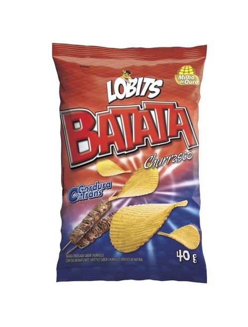 Batata Ondulada Churrasco 40g - Lobits