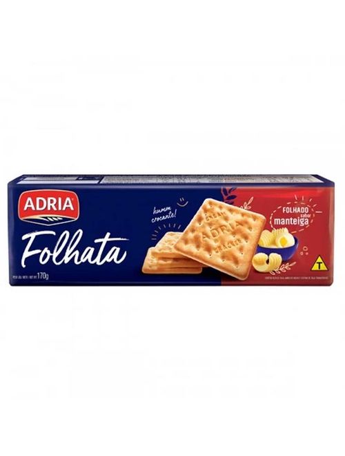 Biscoito Cream Cracker Folhata 170g - Adria